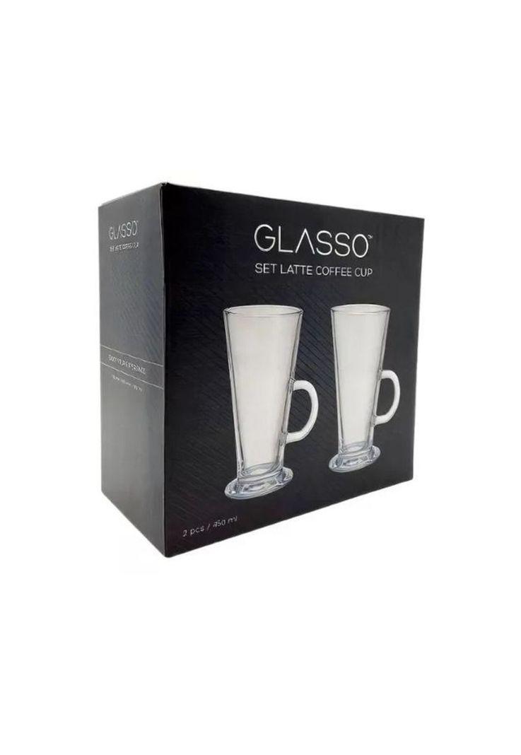 Set 2 vasos Latte Vidrio 450ml-2