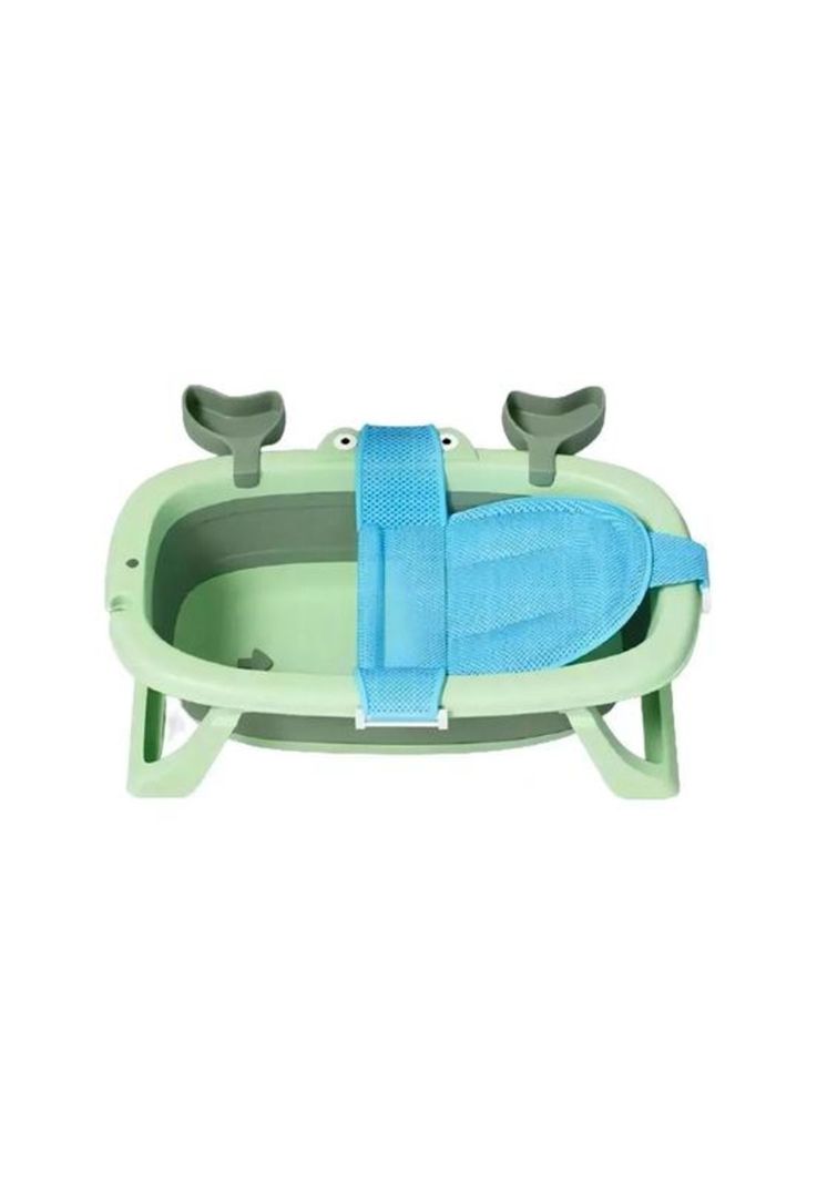 Tina cangrejo plegable con malla reforzada, color verde-0