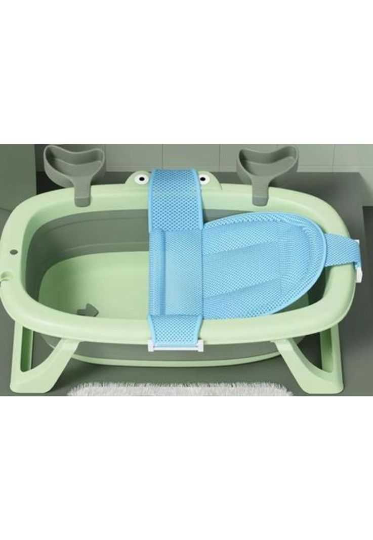 Tina cangrejo plegable con malla reforzada, color verde-1