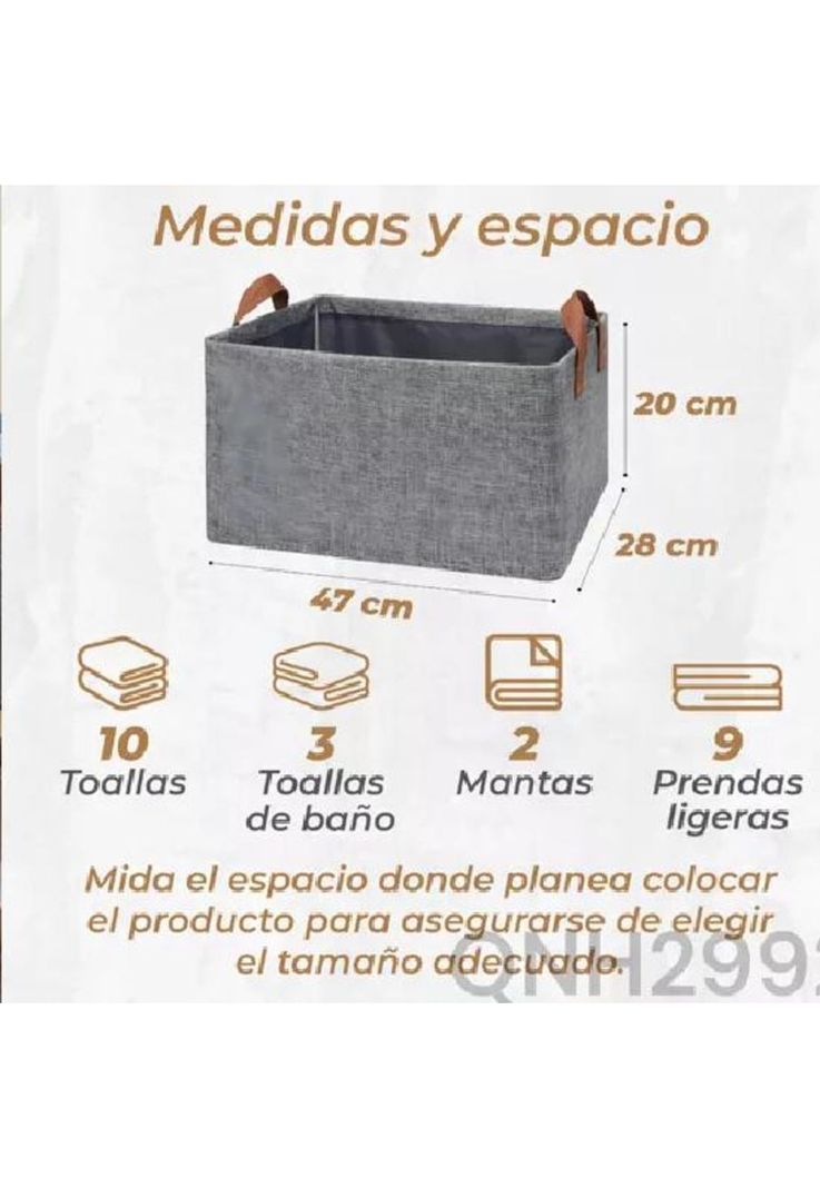 6 Bolsas Organizador Ropa Caja Plegable Asa Almacenamiento-1