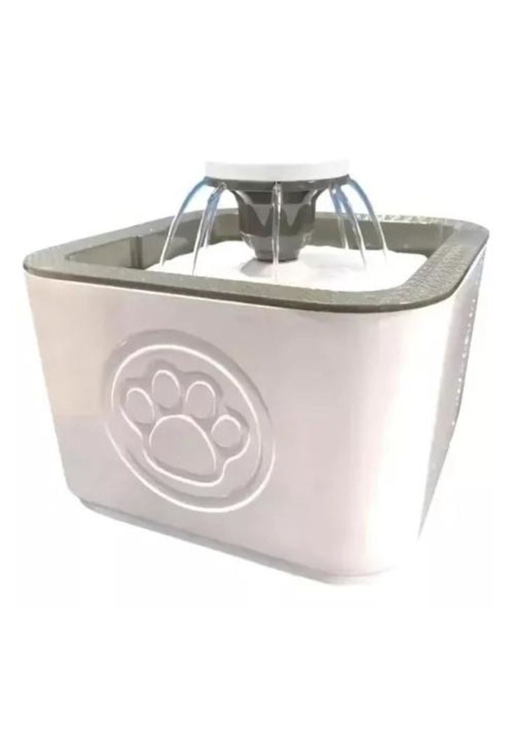 Fuente de Agua para Gatos y Perros - 2.5 Litros, 3 Modos, Color Gris-0