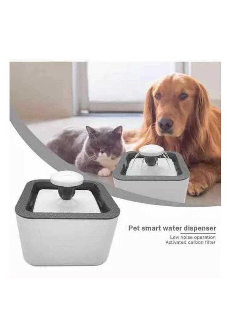 Fuente de Agua para Gatos y Perros - 2.5 Litros, 3 Modos, Color Gris-4