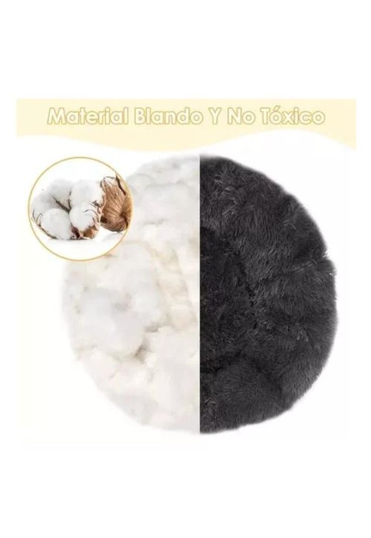 Cama para mascotas antiestrés 90 cm talla XXL negro-1