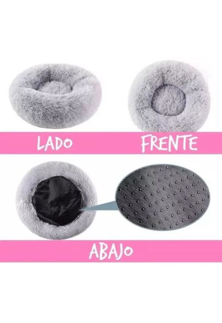 Cama para mascotas antiestrés 90 cm talla XXL negro-3