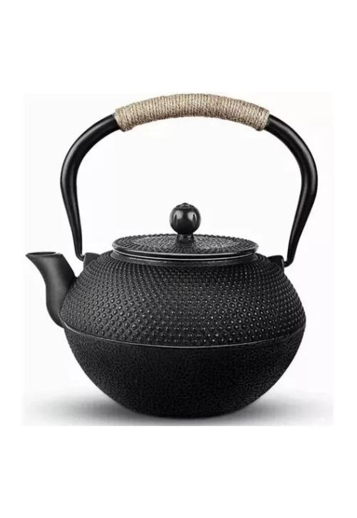Hervidor de Hierro Fundido - 1200 ml, Con Tapa, Hervidor de Acero-5