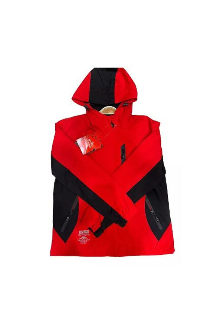 Chaqueta cortaviento deportiva ultra liviana micropolar rojo, talla M-0