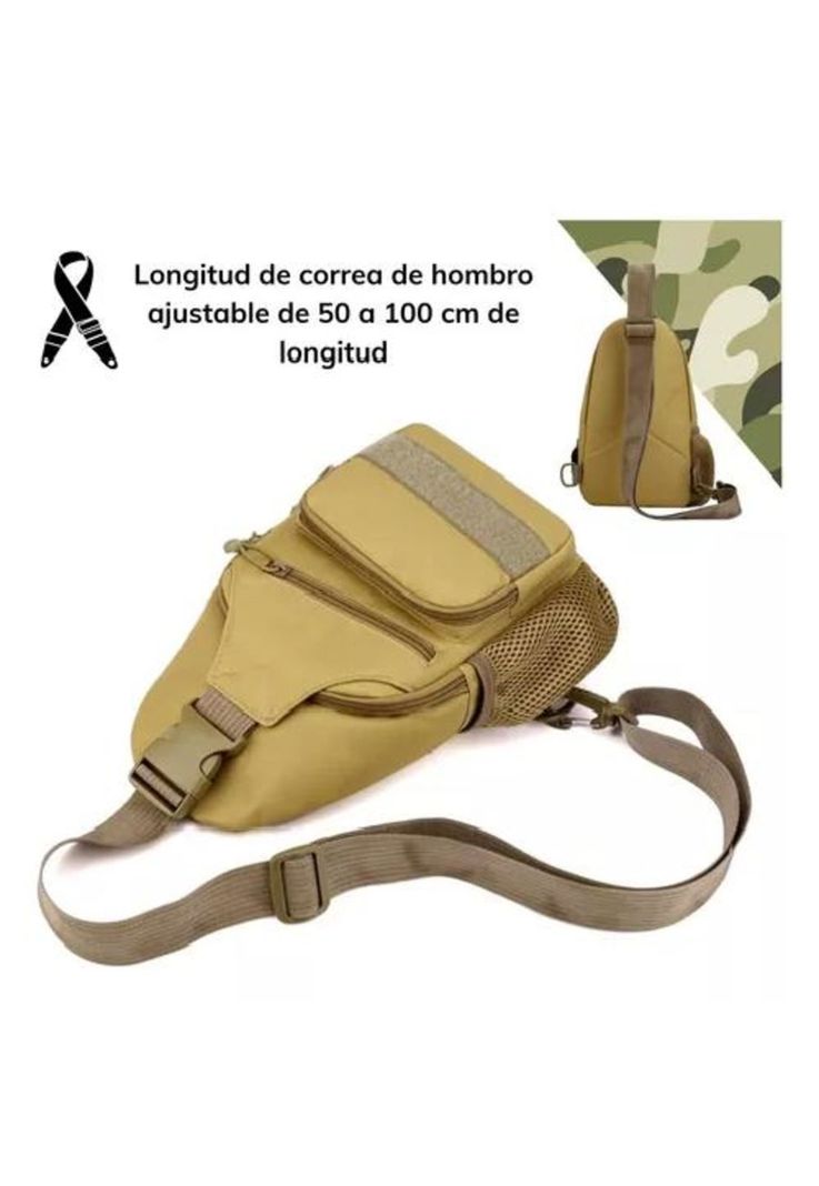 Bolso táctico impermeable banano bandolero con carga USB-4