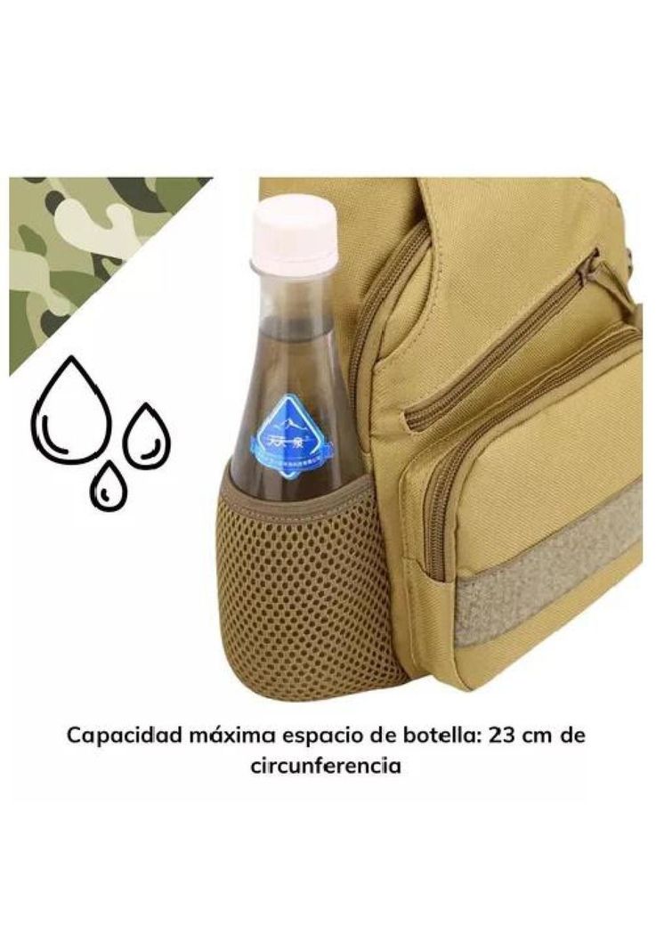 Bolso táctico impermeable banano bandolero con carga USB-7