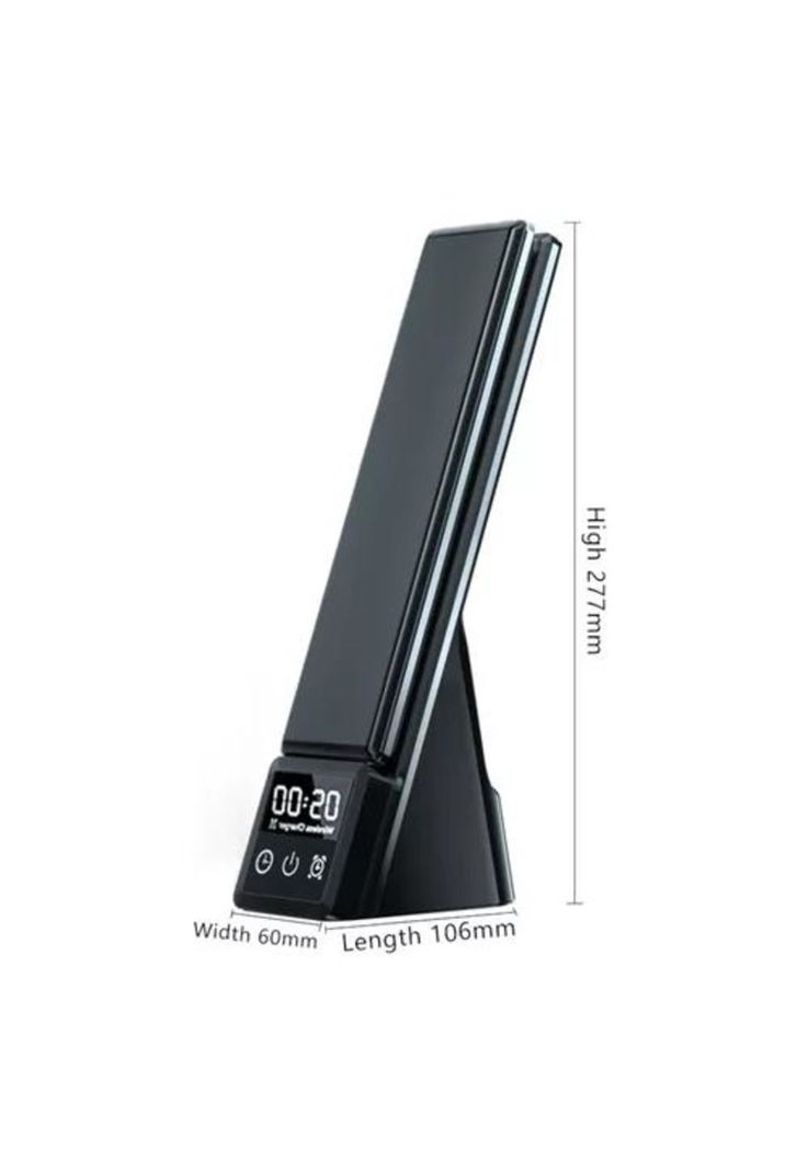 Estación de carga inalámbrica para iPhone 15W + lámpara 3 en 1, negro-4