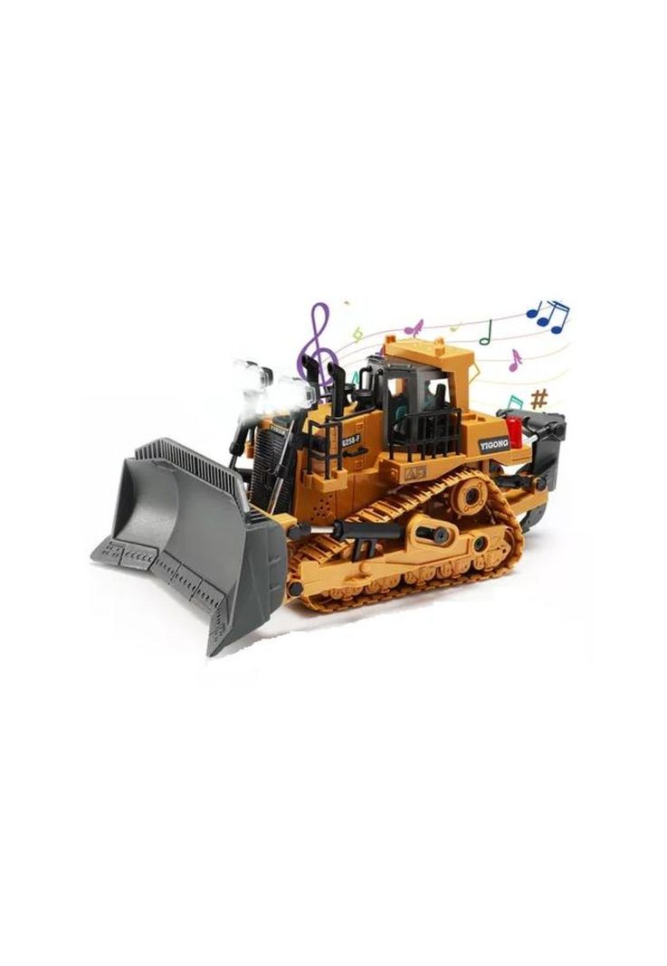 1:24 bulldozer de aleación con control remoto de 9 canales amarillo-1
