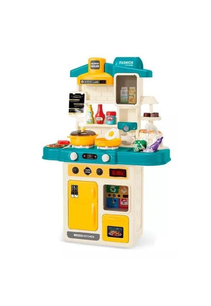 Cocina Interactiva Niñas Niños Juguete Moderna Sonido Luces Azul-0