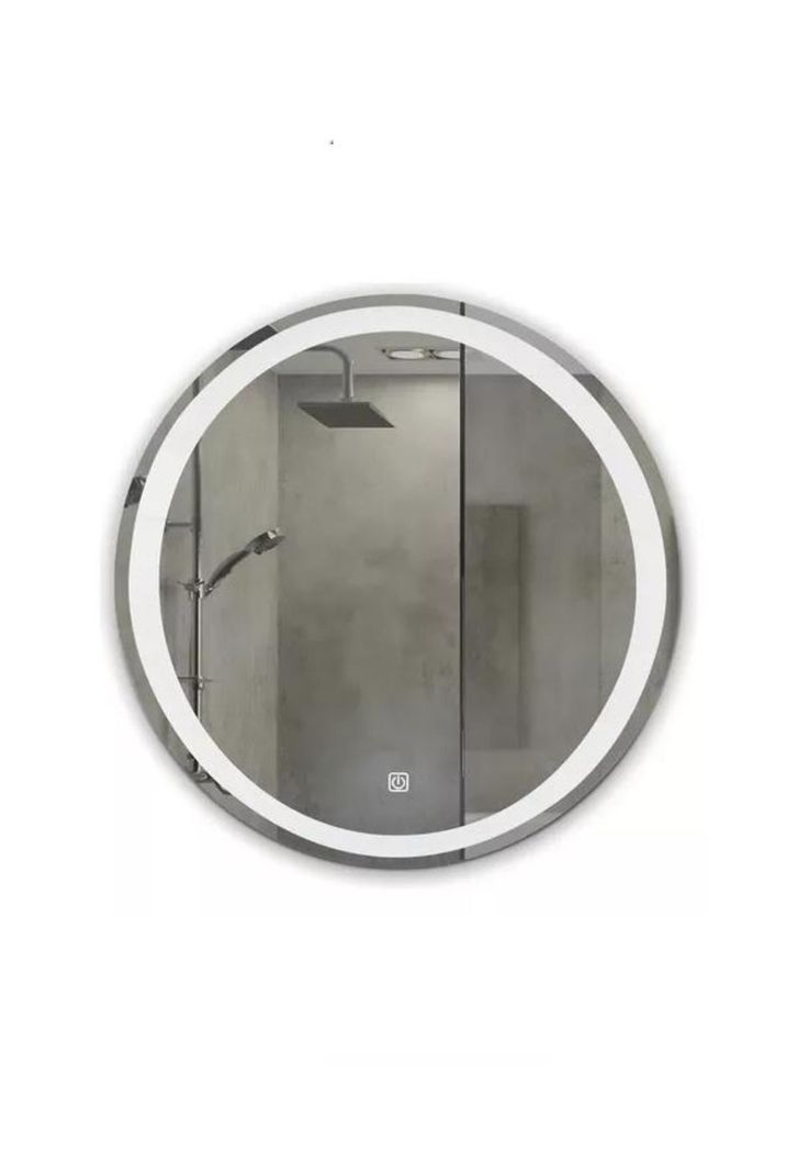 Espejo Redondo LED con Touch Joytek 60x60cm Marco Plateado-0