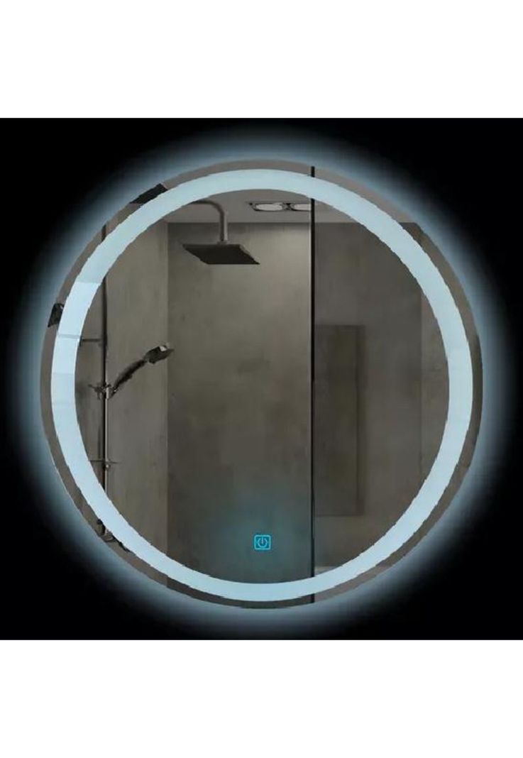 Espejo Redondo LED con Touch Joytek 60x60cm Marco Plateado-1