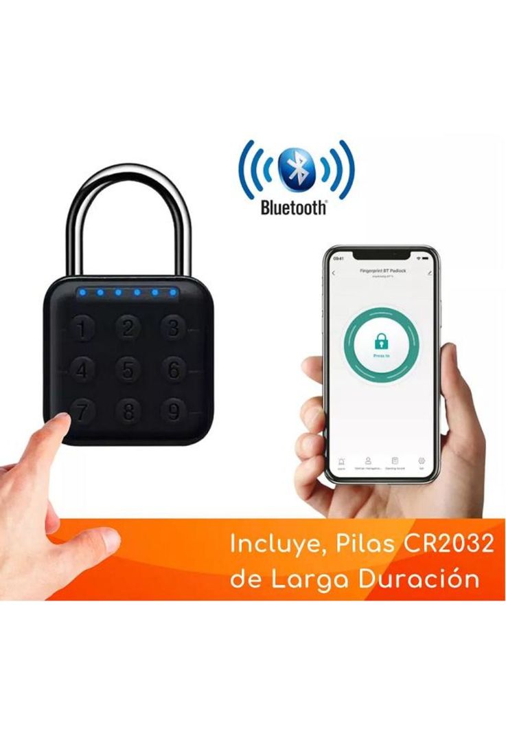 Candado de seguridad digital inteligente con clave y app ...-2
