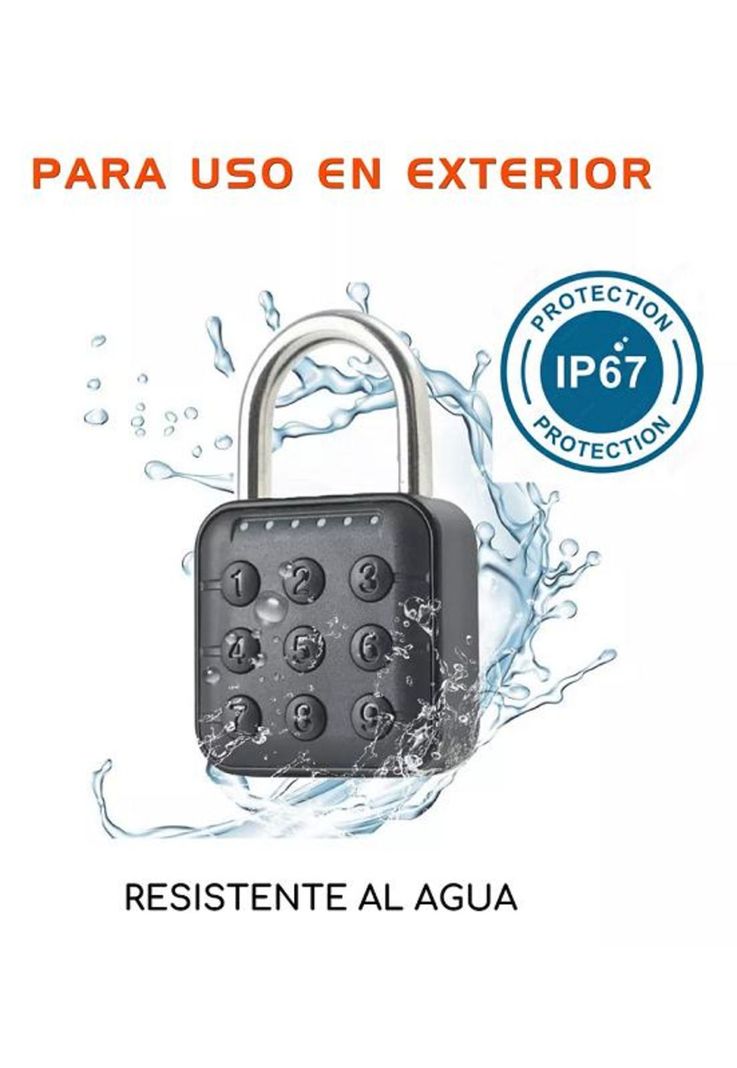 Candado de seguridad digital inteligente con clave y app ...-3