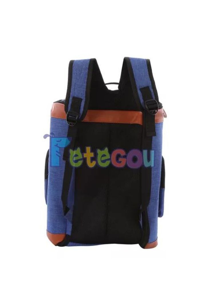 Mochila transpirable para mascotas azul-4