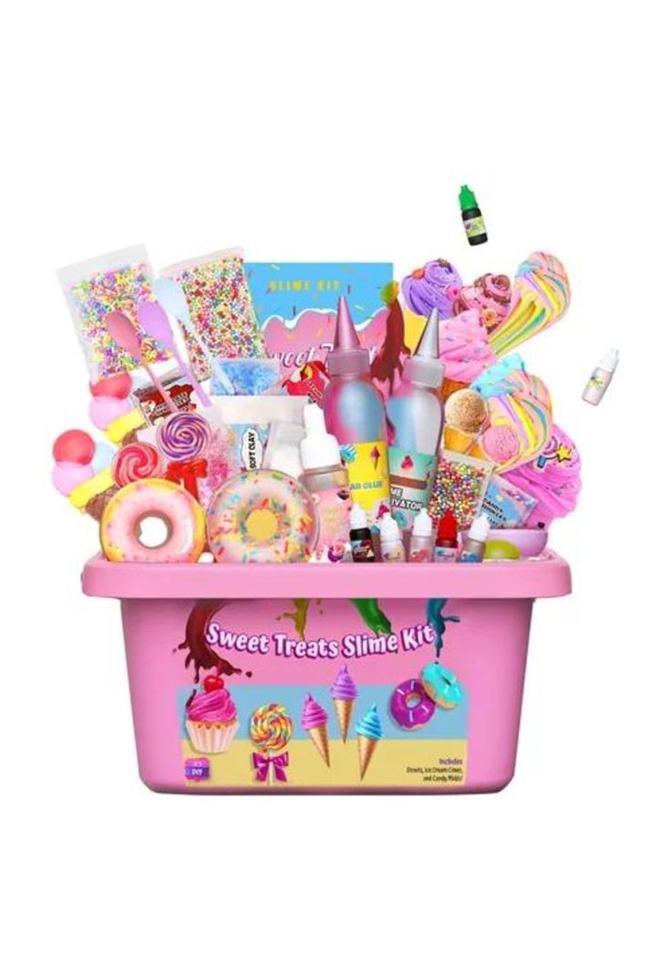 Kit para hacer slime helado incluye todos los accesorios rosado-0