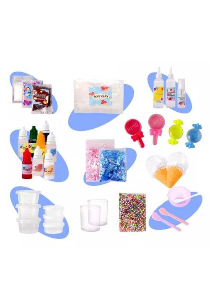 Kit para hacer slime helado incluye todos los accesorios rosado-1