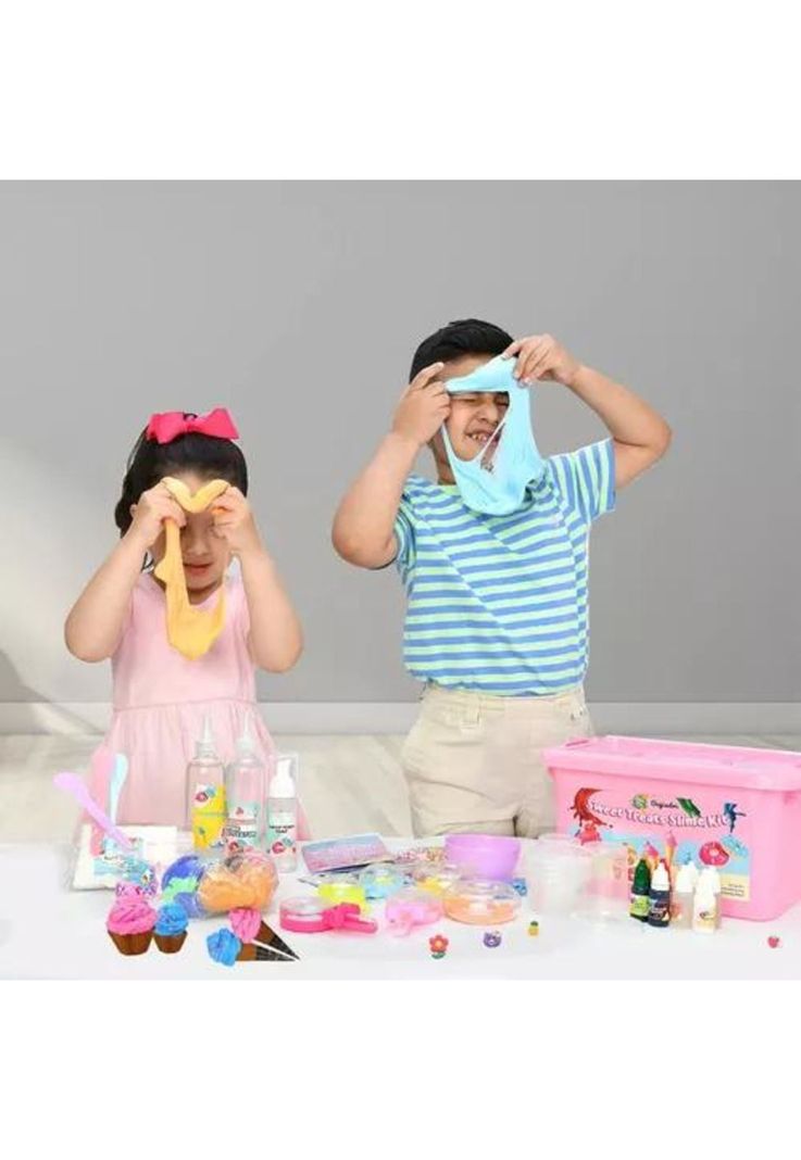 Kit para hacer slime helado incluye todos los accesorios rosado-3