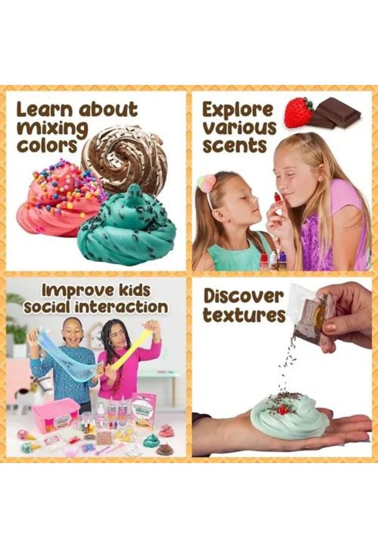 Kit para hacer slime helado incluye todos los accesorios rosado-5