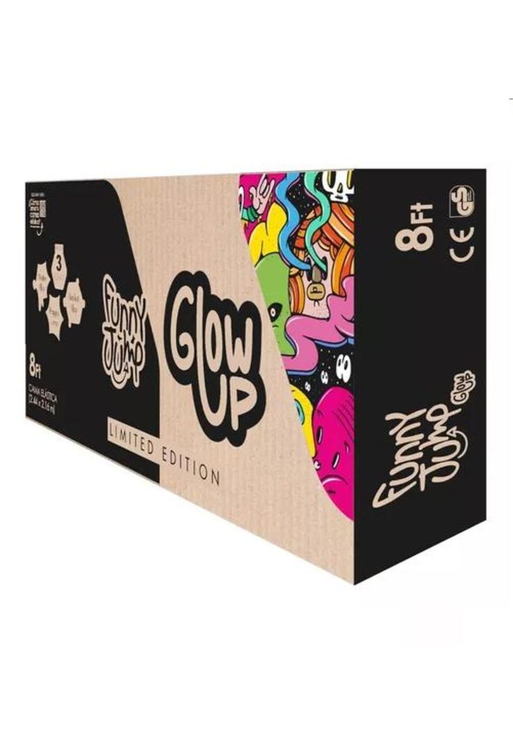Cama elástica GlowUp Limited Edition R6053 con diámetro de 3,05 m y ancho de 305 cm negra-1