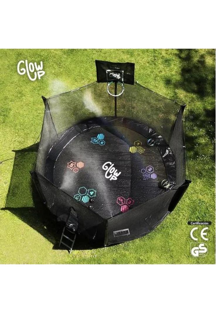 Cama elástica GlowUp Limited Edition R6053 con diámetro de 3,05 m y ancho de 305 cm negra-3