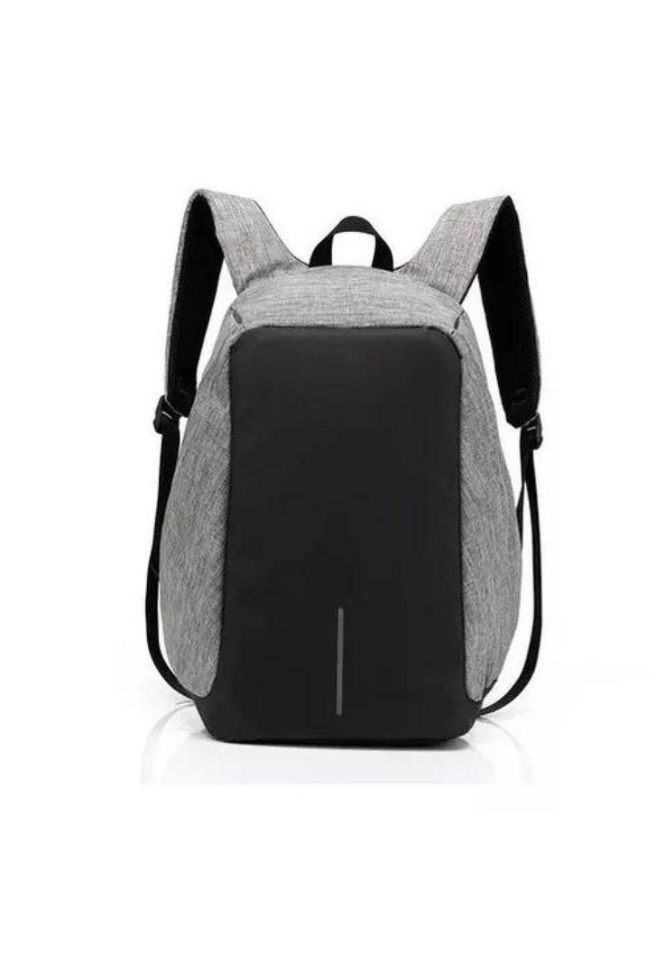 Mochila antirrobo con seguridad ajustable acolchada gris-0