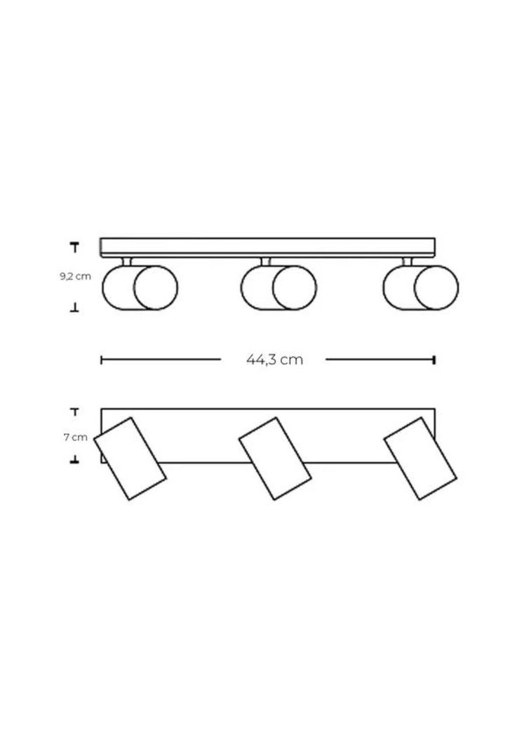 Foco Philips Runner spotlight aluminio X3 Gu10 incluye ampolla metal-2