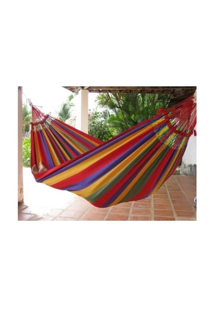Hamaca 100% algodón premium 2 plazas multicolor-2