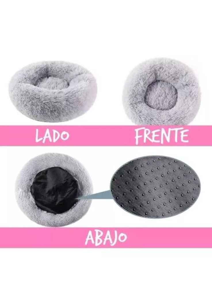 Cama para mascotas antiestrés 80 cm talla XL marrón-3