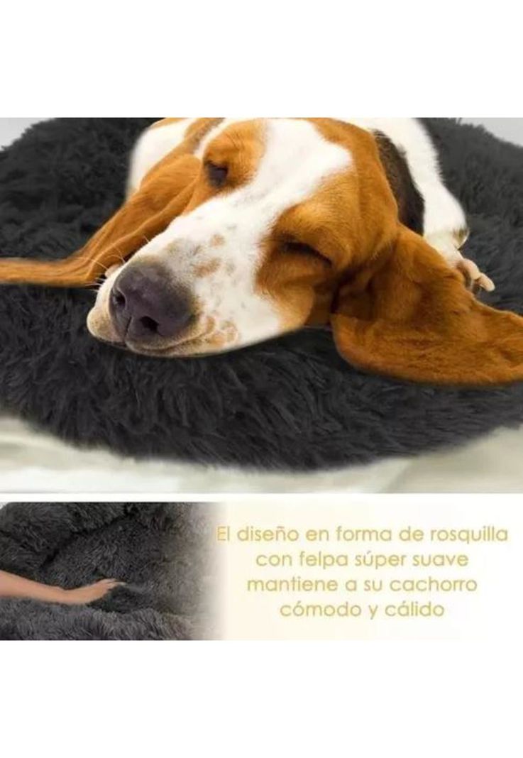 Cama para mascotas antiestrés 80 cm talla XL marrón-6