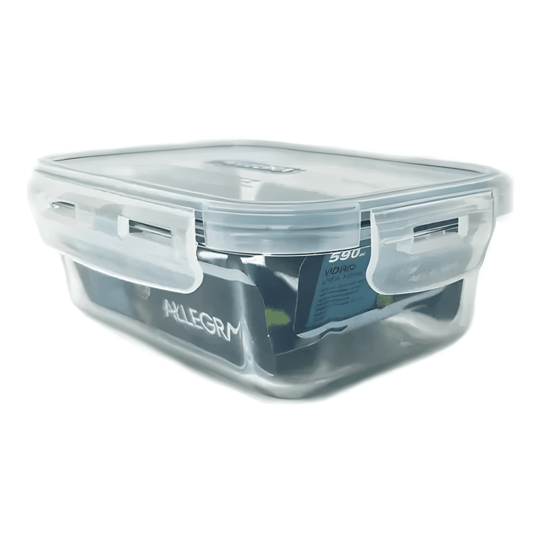 Contenedor hermético rectangular de 590 ml