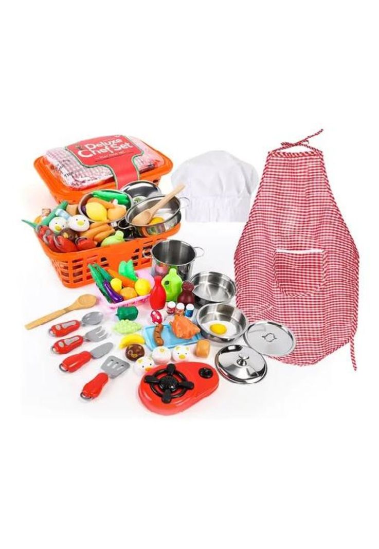 Cocina de juguetes 42 piezas set kits y comidas multicolor-0