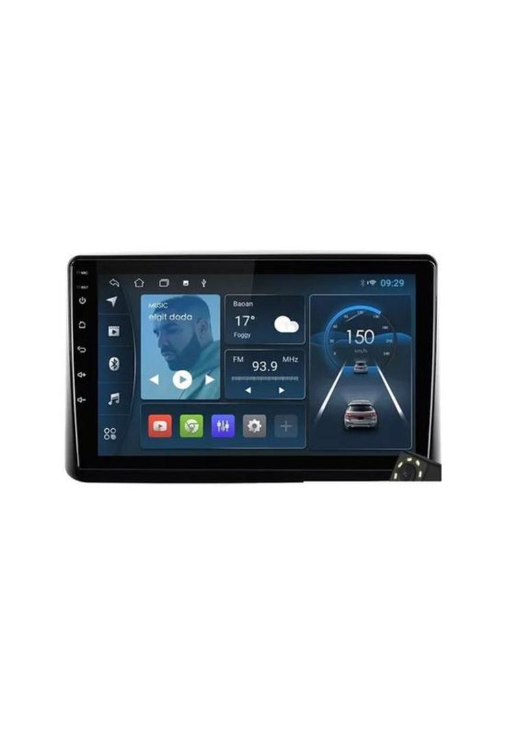 Radio auto Android 2 Din HD 9" con 2GB RAM, Wifi y GPS, color negro-1