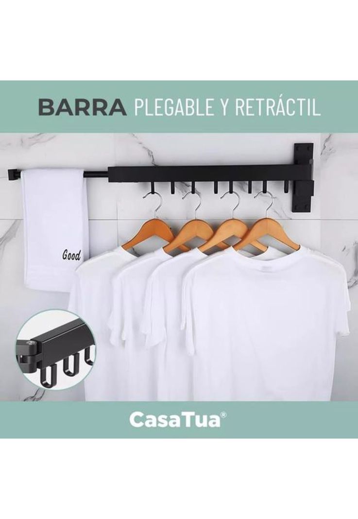 Tendedero plegable colgador ropa tamaño ajustable  negro-1