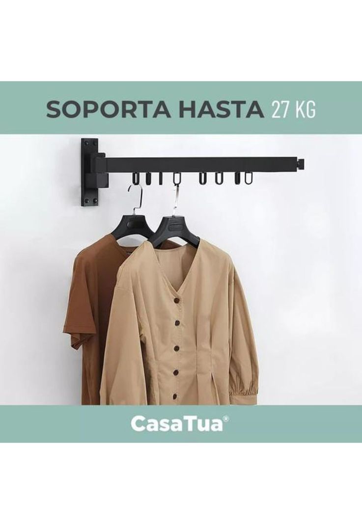 Tendedero plegable colgador ropa tamaño ajustable  negro-4