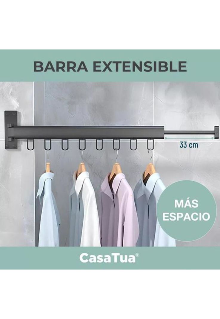 Tendedero plegable colgador ropa tamaño ajustable  negro-5