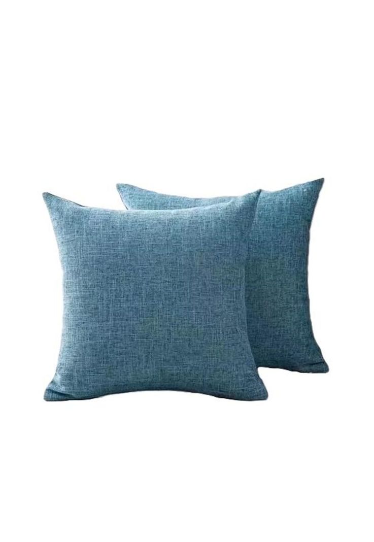 Pack de 6 Fundas de Cojín con Diseños y Colores 43x43 cm Lino Azul-0