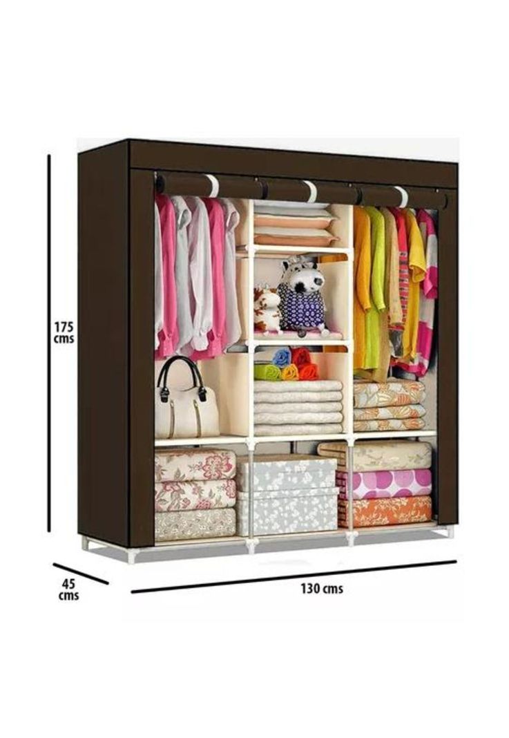 Armario closet ropero armable grande 175x45x130cm morado-7