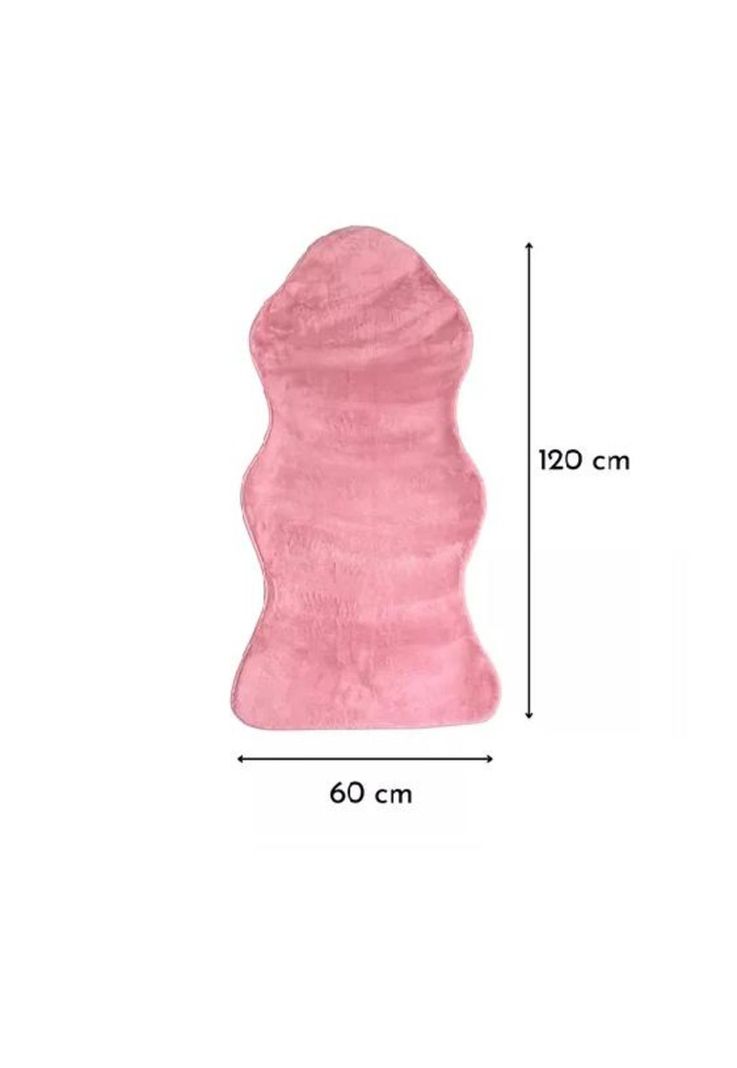 Bajada de Cama Alfombra Manta Peluda 120x60 cm Rosa-1