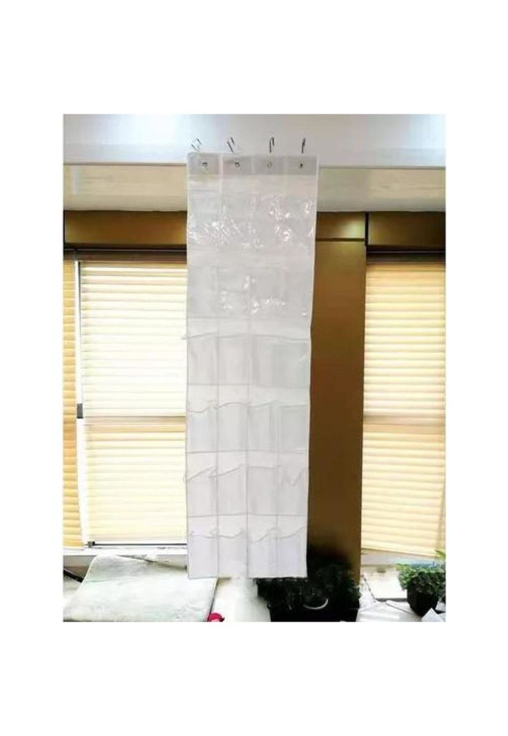 Organizador de zapatos para colgar sobre puerta transparente-4