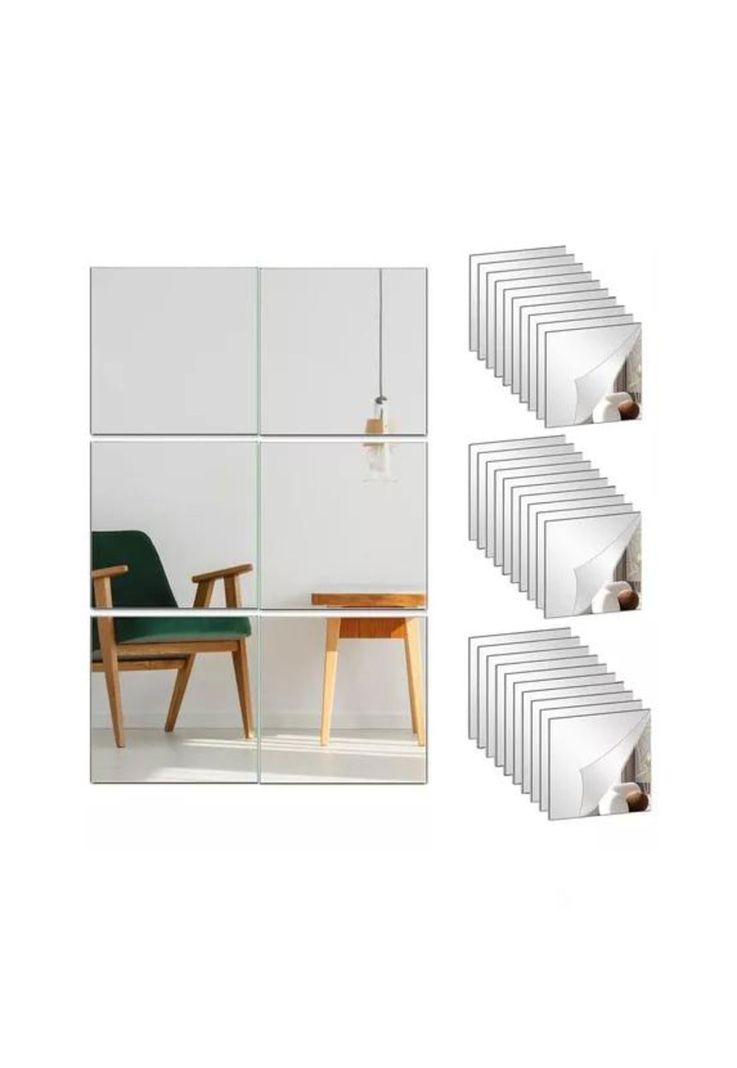 Pack 30 Espejos Adhesivos Decorativos 15x15cm Multiusos-2