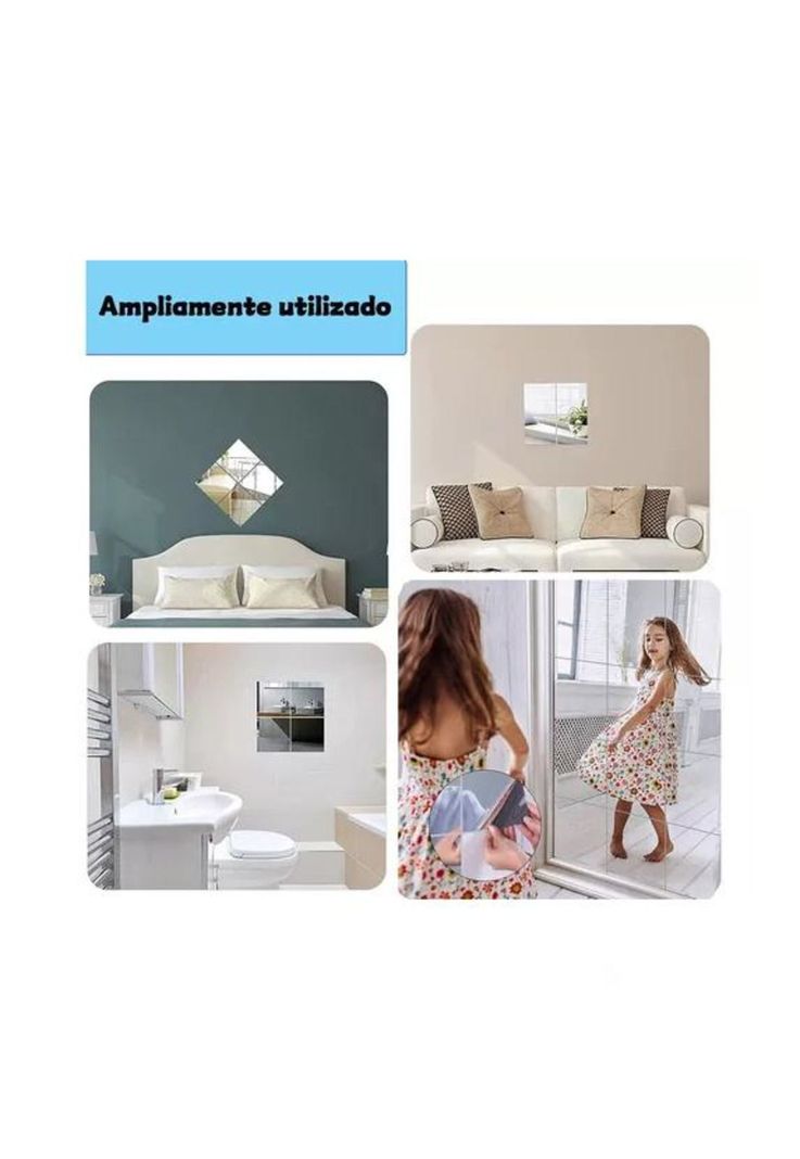 Pack 30 Espejos Adhesivos Decorativos 15x15cm Multiusos-4