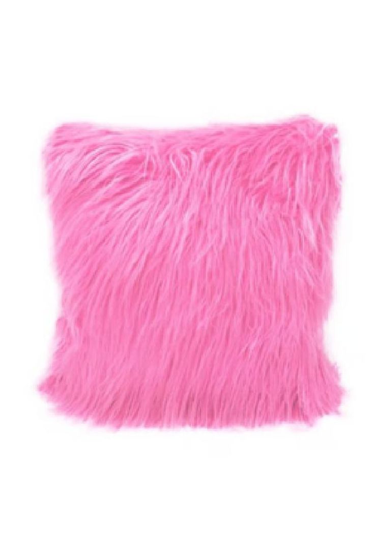 Fundas de cojín peluditas 45x45 cm color fucsia-0