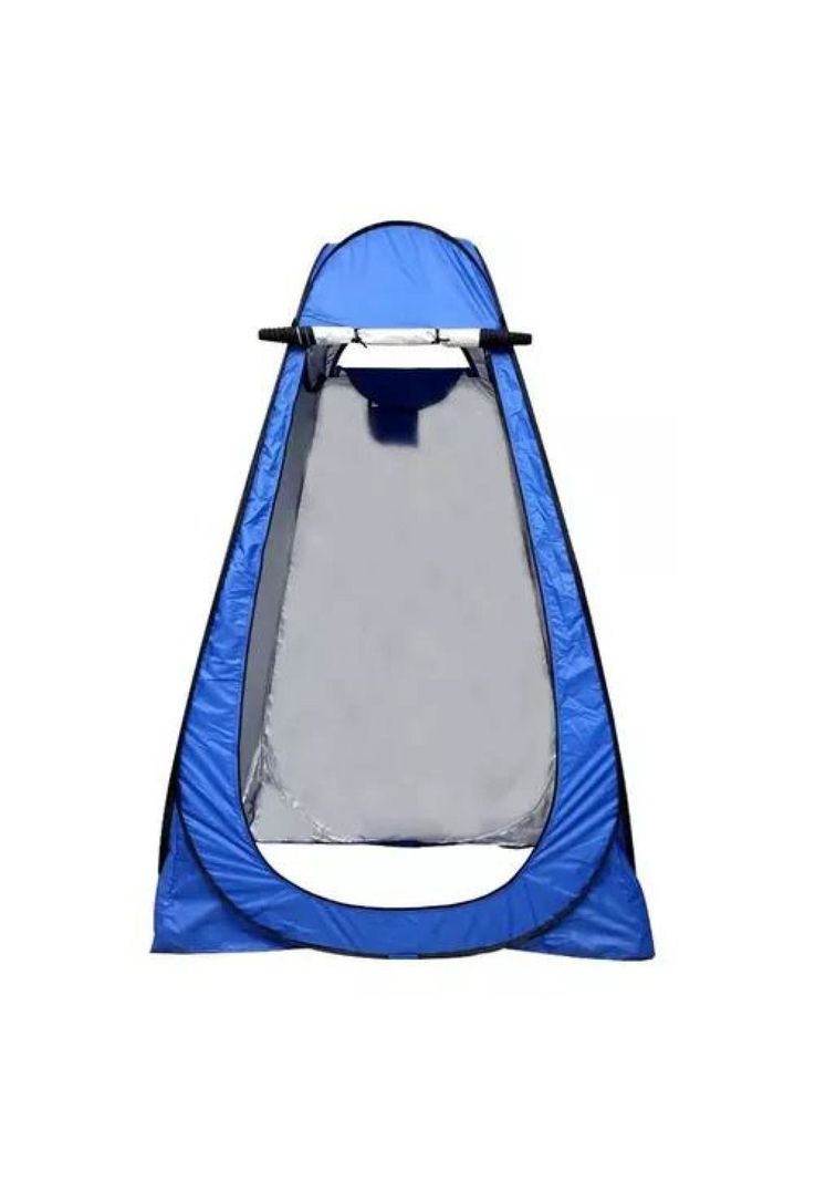 Carpa caseta de baño y vestidor portátil para camping, 1 persona, color verde-5