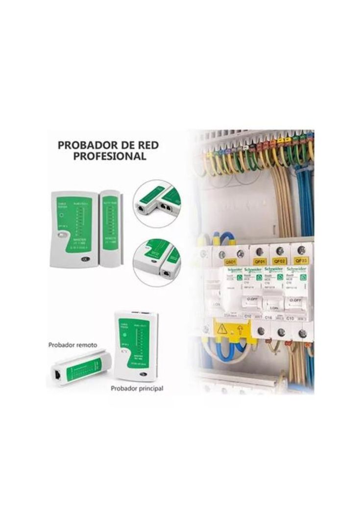 Kit de herramientas cableado redes básico, color negro-2