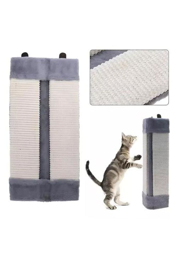 Rascador pared gatos esquinero sofa sillon gato gris-2
