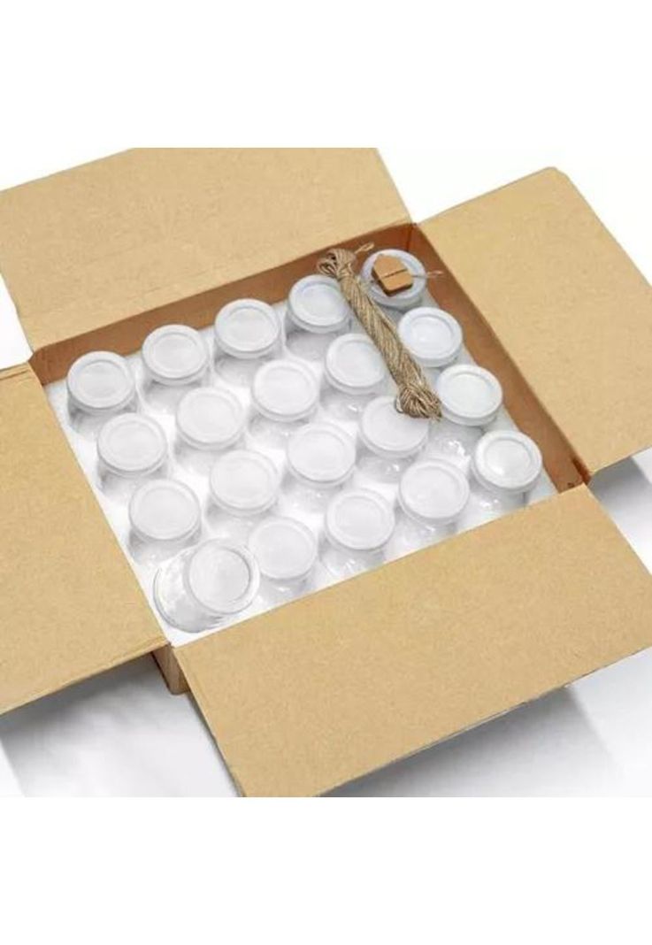 40 Vasos Vidrio Con Tapa Yogurt Postre Sopa 130ml-3