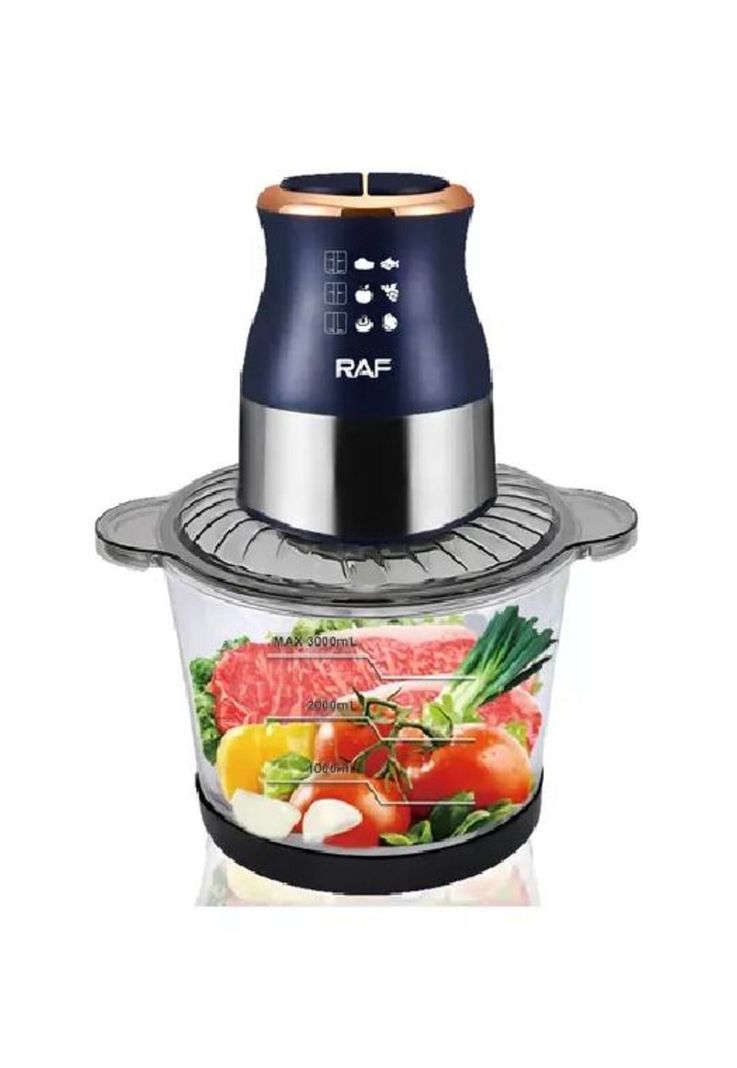 Procesador picadora de alimentos 1000w, color azul marino-2