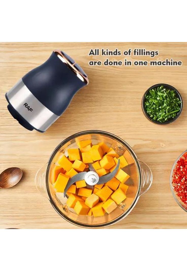 Procesador picadora de alimentos 1000w, color azul marino-5